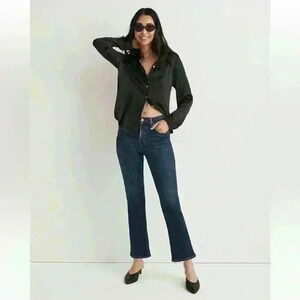 Madewell Tall Kick Out Crop Jeans Colleton Wash Size 27T